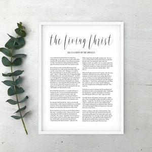 The Living Christ Printable, LDS Proclamation Wall Art (Digital Download)