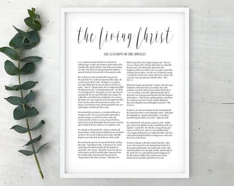 The Living Christ Printable, LDS Proclamation Wall Art (Digital Download)