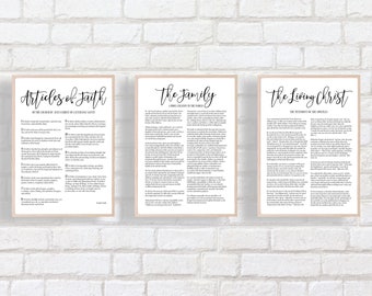 LDS Proclamations Bundle, Articles of Faith, The Family, The Living Christ (Digital Download)
