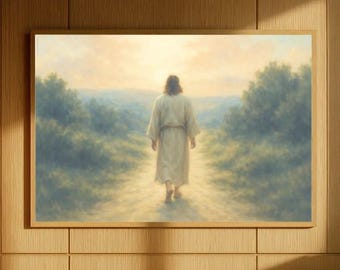 Walk With Me Jesus Christ Print, LDS Christian Wall Art (Digital Download)