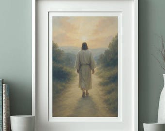 Jesus Christ 'Walk With Me' Print, LDS Christian Art (Digital Download)
