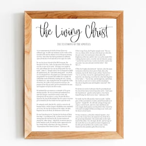 The Living Christ LDS Proclamation Print, Digital Download