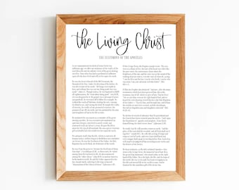 The Living Christ LDS Proclamation Print, Digital Download