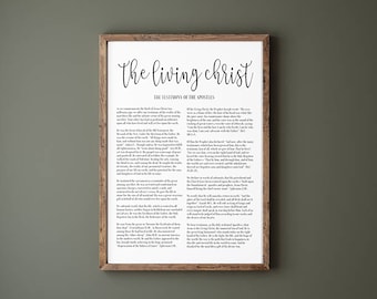 The Living Christ Proclamation Print, LDS Wall Art (Digital Download)