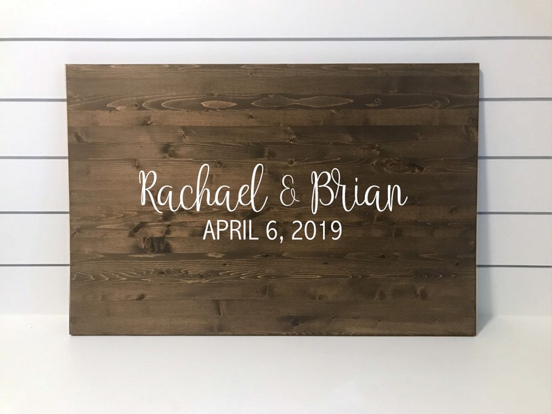 Wedding Guest Book Alternative Wood