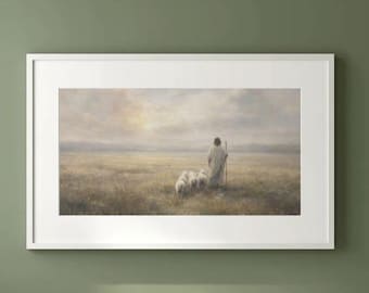 Jesus Christ The Good Shepherd Art Print, LDS Christian Decor (Digital Download)