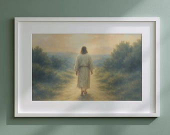 Jesus Christ Come Follow Me Art Print, Christian Home Decor (Digital Download)