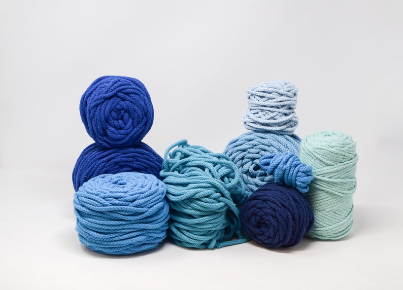 Macrame cord Macrame rope GANXXET COTTON AIR 3mm 5mm 6mm: Cotton rope Macrame cotton rope Bulky yarn,Braided cord,Crochet yarn