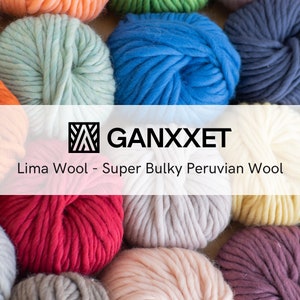 Lima Wool – Super Bulky Highland Peruvian Wool – Chunky Super Soft Yarn for Woven Tapestries and Macrame Weaving, 100 grams - 3.53 oz.