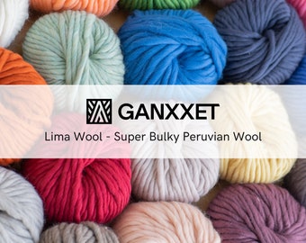 Lima Wool – Super Bulky Highland Peruvian Wool – Chunky Super Soft Yarn for Woven Tapestries and Macrame Weaving, 100 grams - 3.53 oz.