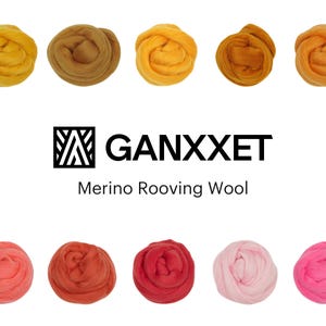Hilo de lana merino Ganxxet Roving Top de 23 micras y 3,5 oz: ideal para hilar, fieltrar con aguja, tejer a ganchillo y tejer a máquina. imagen 1
