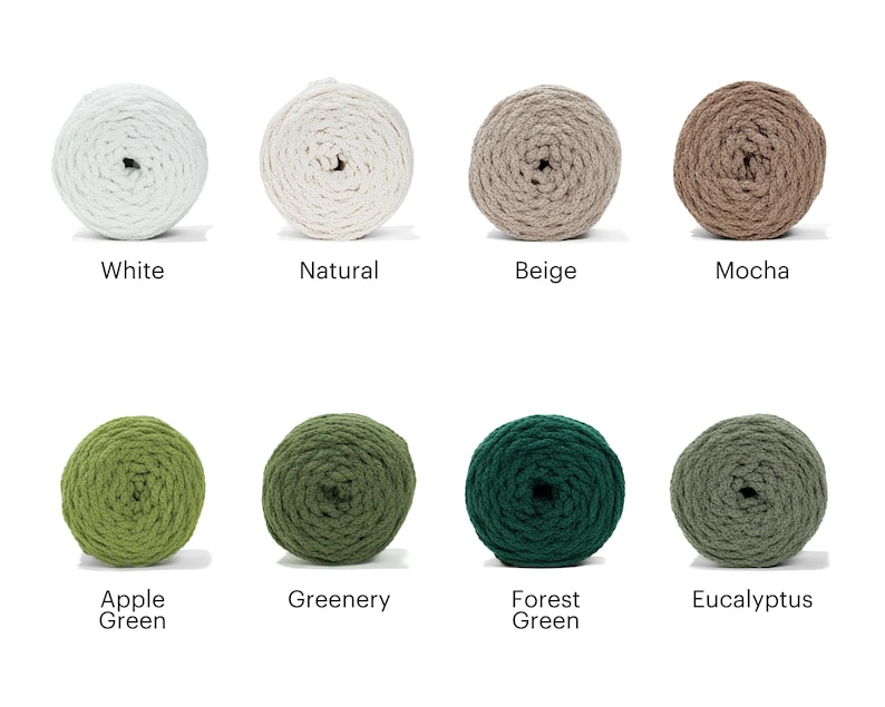 Aircord Rope Rope Cotton Air Cord 4mm, 6mm – Braided Cord Made of Recycled Cotton – Rope ...