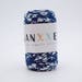 Ganxxet Fabric Yarn - Pretoria ( dark blue with white flowers print ) FREE SHIPPING