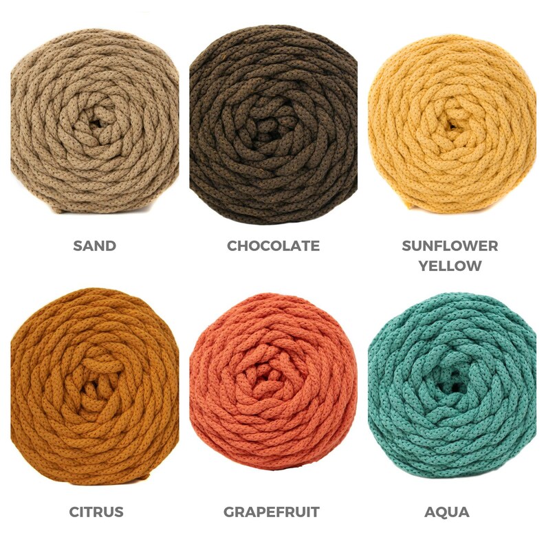Macrame cord Macrame rope GANXXET COTTON AIR 3mm 5mm 6mm: Cotton rope Macrame cotton rope Bulky yarn,Braided cord,Crochet yarn