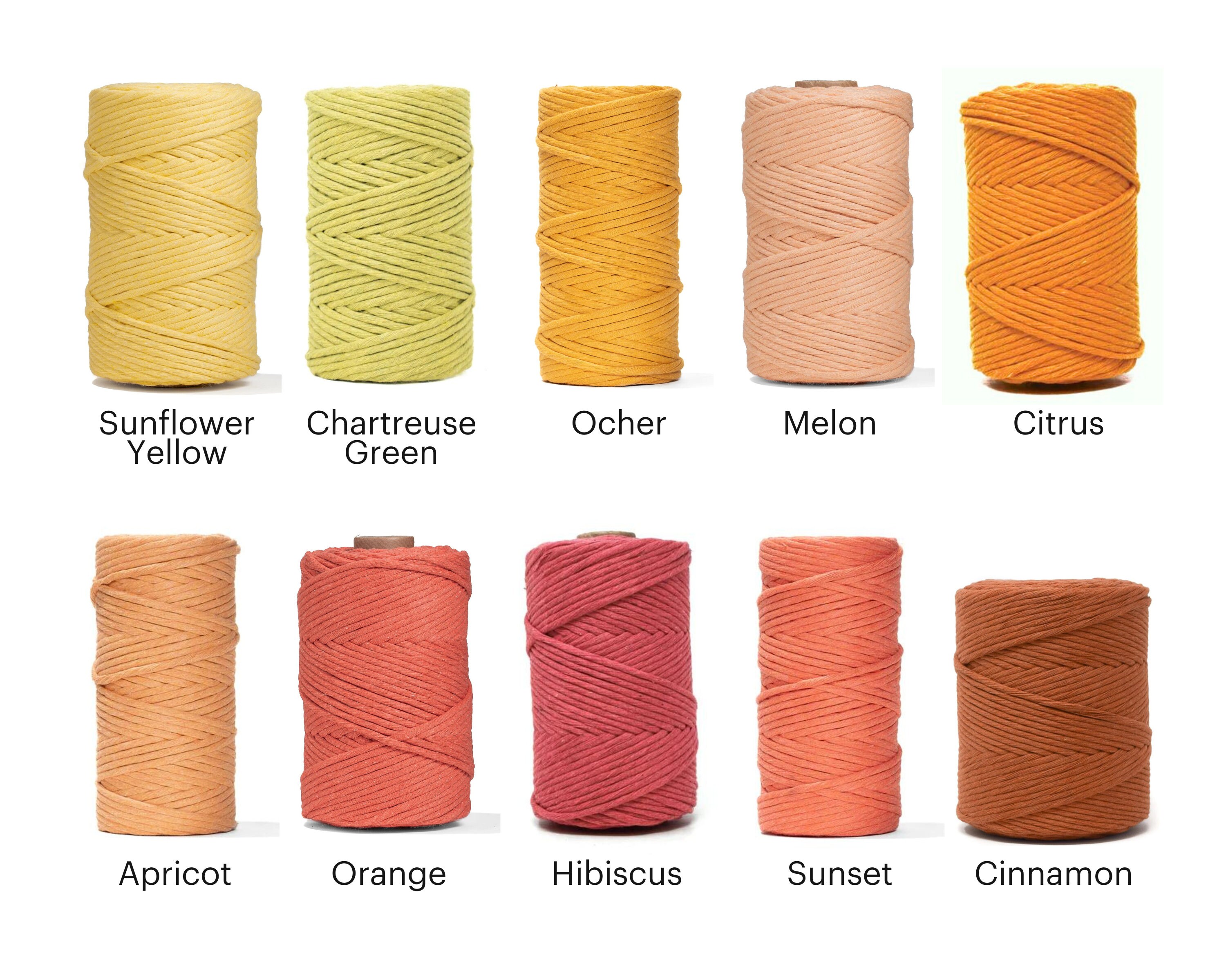 GANXXET Recycled Cotton Macrame Cord 4mm X 110yd Soft Cotton