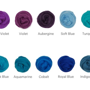 Hilo de lana merino Ganxxet Roving Top de 23 micras y 3,5 oz: ideal para hilar, fieltrar con aguja, tejer a ganchillo y tejer a máquina. imagen 8