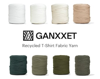 Recycled T-Shirt Fabric Yarn | Spaghetti Yarn | Jersey T Shirt Yarn | Crochet Yarn for Bags, Baskets, etc. by Ganxxet, 460 ft - 154 yards