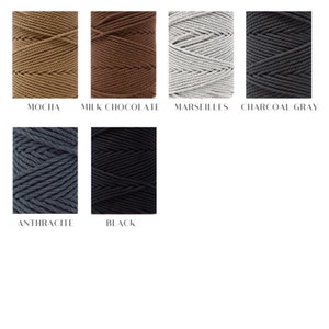 GANXXET MACRAME Cotton Cord 3 mm 3 strands Recycled cotton rope macrame 3mm 3 ply cord macrame cotton cord 3mm macrame cord image 6