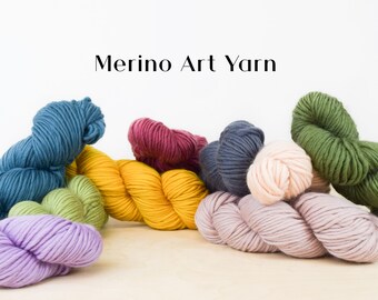 GANXXET Merino Art Yarn - 100% Merino Wool / Super Chunky (200g) / Weaving Wool / Ultra Soft Merino Wool / Spinning Wool / Knitting Wool