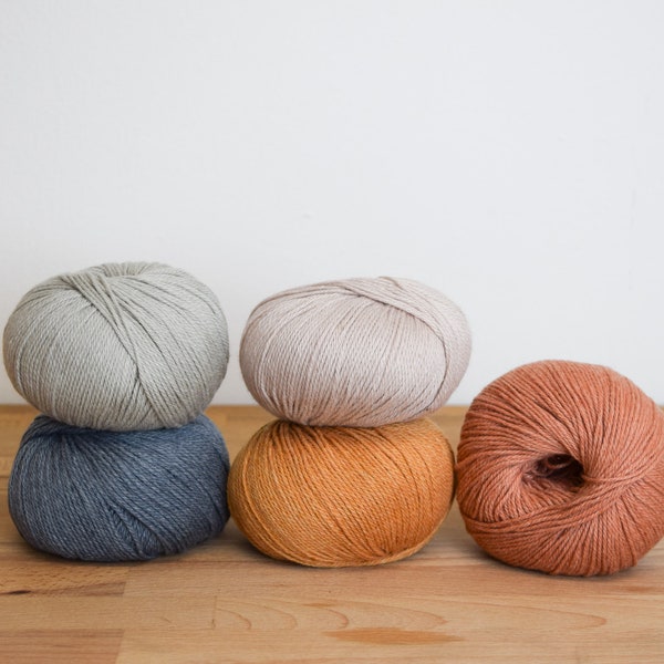 GANXXET QUYA ORGANIC Yarn- Sport Organic Cotton And Merino; Weaving Wool, Crochet Wool, Knitting Wool, Soft Merino Wool, High Quality Cotton