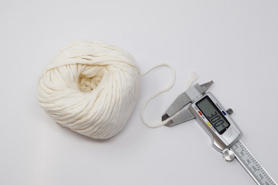 GANXXET Macrame Soft Cotton Cord 6mm Single Strand Natural Color