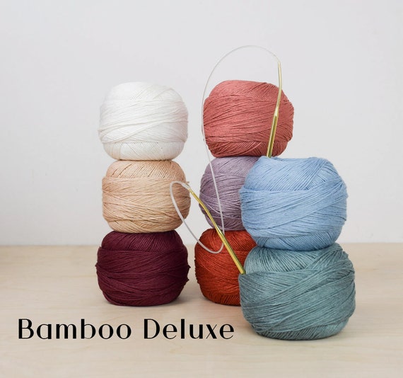 GANXXET BAMBOO DELUXE Yarn: Bamboo Yarn / Crochet Yarn / Knitting Yarn /  Sustainable Yarn / Organic Bamboo Yarn / 100% Bamboo Yarn / Viscose 