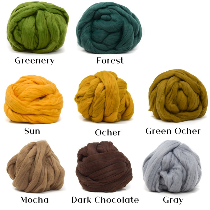 GANXXET Vegan Roving Wool Vegan Wool 100g / Jumbo Roving / Etsy
