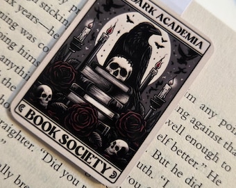 The dark academia book society magnetic bookmark