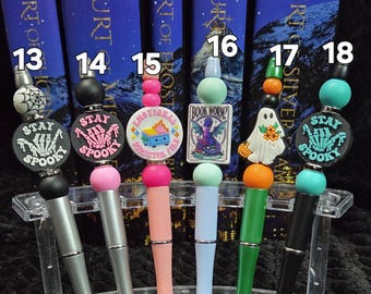 Handmade Beaded Pen | Spooky Cute Halloween Writing Pen