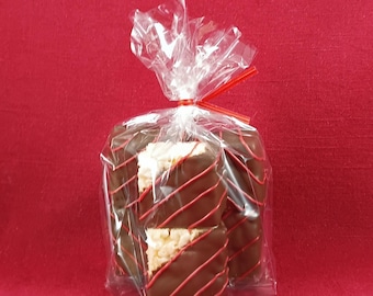 Rice Krispie Treats dipped in Chocolatey Goodness. (Includes 6 Rice Krispie Treats (1" Squares))