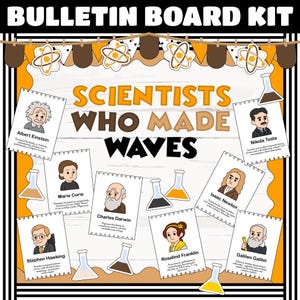 Scientist Who Made Waves Bulletin Board Kit | STEM Classroom Decor | Famous Scientists Posters | INSTANT DOWNLOAD | Digital Download