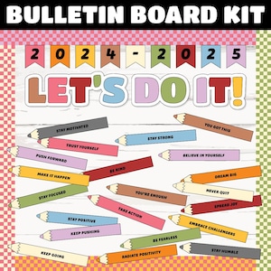 Pencil Bulletin Board Kit | Motivational Bulletin Board Kit | Classroom Decor | Commercial Use | INSTANT DOWNLOAD | Digital Download