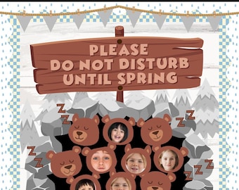 Please Do Not Disturb Until Spring | Cozy Winter Bulletin Board Kit | Christmas Classroom Decor | INSTANT DOWNLOAD | Digital Download