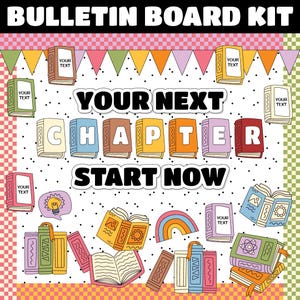 Ihr nächstes Kapitel Bulletin Board Kit | Leseklassenzimmer Dekor und Tür Dekor | Kommerzielle Nutzung | SOFORTIGER DOWNLOAD | Digitaler Download