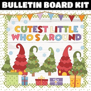 Whoville a Christmas Trees | Christmas Bulletin Board Kit | Christmas Classroom Decor | Commercial Use | INSTANT DOWNLOAD | Digital Download