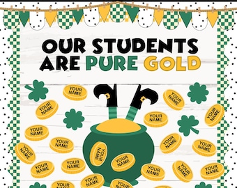 Tableau d'affichage de la Saint-Patrick | Tableau d'affichage de mars | Décoration de la Saint-Patrick | Décoration de salle de classe | TÉLÉCHARGEMENT IMMÉDIAT | Téléchargement numérique