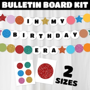 Banner imprimible de In My Birthday Era / Banners de pulseras de la amistad / Banners personalizados / Decoración de cumpleaños con pulseras de la amistad / Banners imprimibles