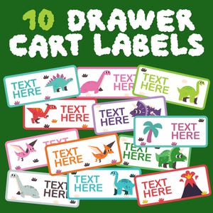 10 Dinosaurier Etiketten | Dinosaurier Klassenzimmer Dekor und Tür Dekor | Kommerzielle Nutzung | SOFORTIGER DOWNLOAD | Digitaler Download