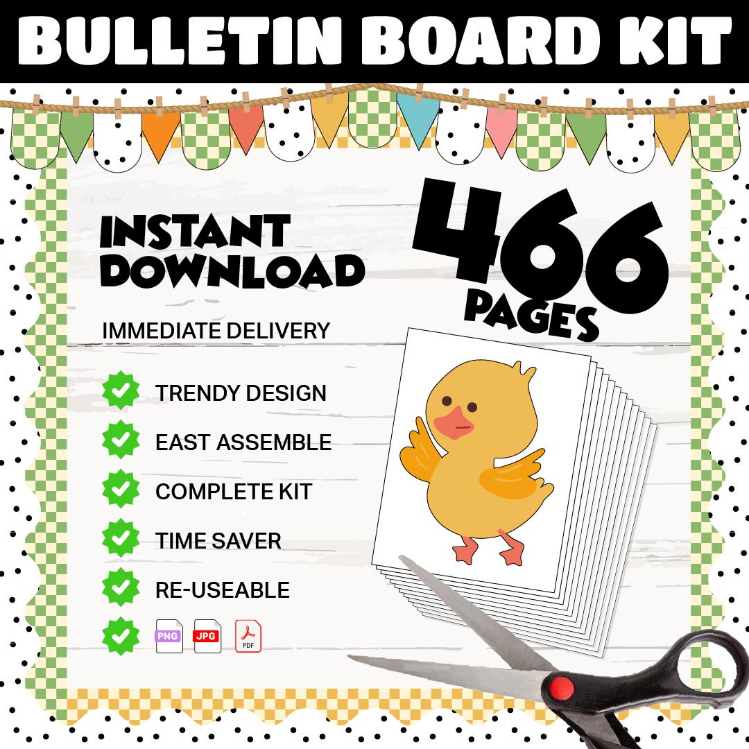Cute Duck Spring Bulletin Board Kit | March Classroom Decor, Door Decor ...