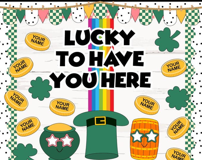 St. Patrick's Day Bulletin Board, Printable St. Patty's Day Classroom ...