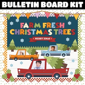 Farm Fresh Christmas Trees Bulletin Board Kit | Christmas Classroom Decor and Door Decor | INSTANT DOWNLOAD | Digital Download