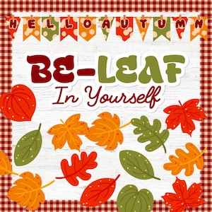 Motiverend printbaar prikbord herfst | Herfstklasdecoratie en deurdecoratie | Commercieel gebruik | DIRECT DOWNLOADEN | Digitale download