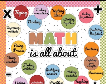 Math is all about  Bulletin Board Kit | Math Classroom Decor and Door Decor | Commercial Use | INSTANT DOWNLOAD | Digital Download