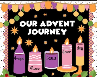 Prikbordset voor advent | Prikbord kerst | Jezus klasdecoratie | Commercieel gebruik | DIRECT DOWNLOADEN | Digitale download