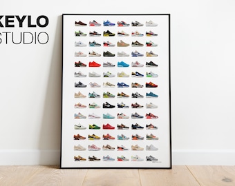 AirMax 90, 70 colourway  poster, trainer sneaker collection, Downloadable, Printable, scalable, high-resolution JPEG. #4