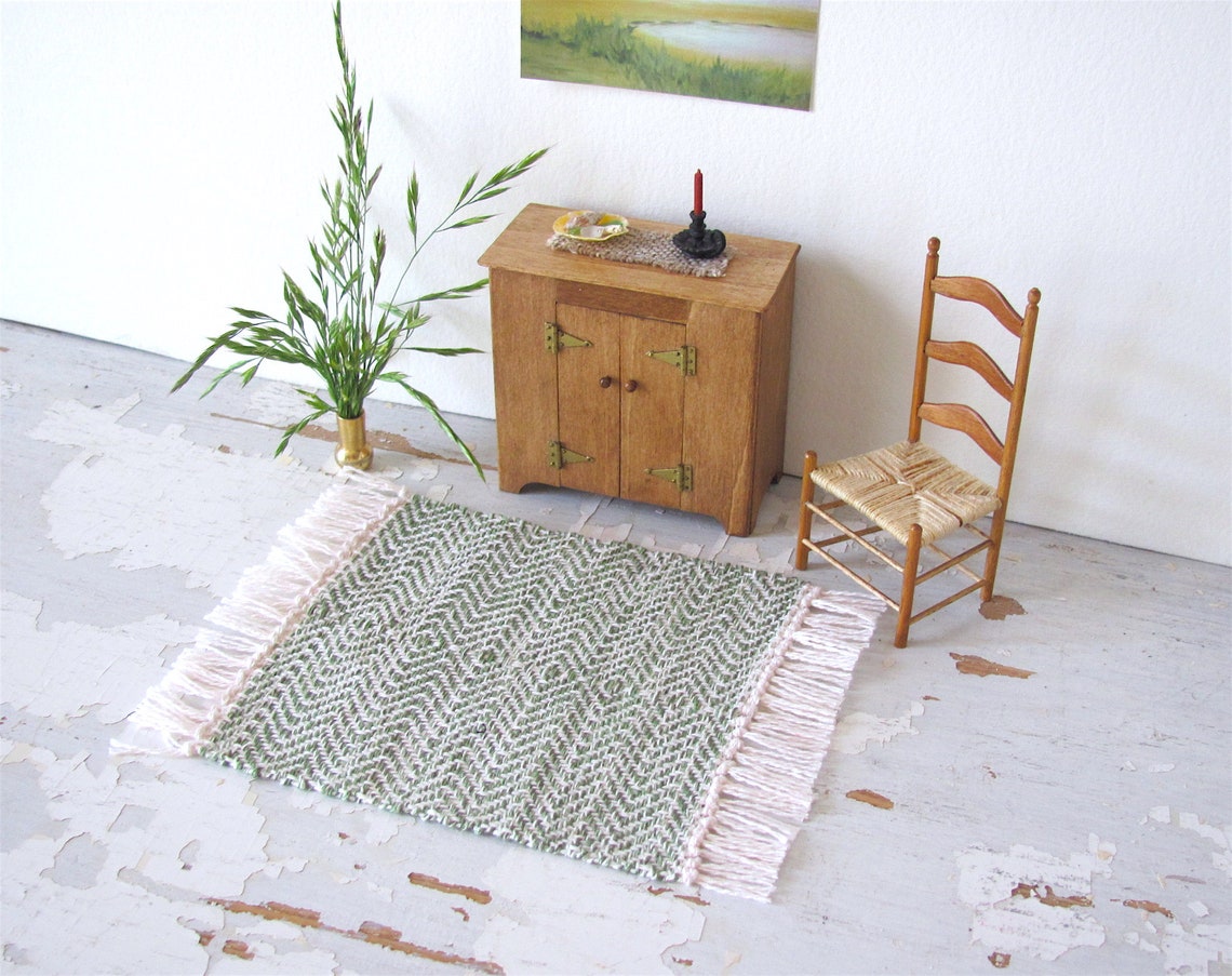 Dollhouse Miniature Rug Doll House Carpet 112 Scale Artisan Etsy