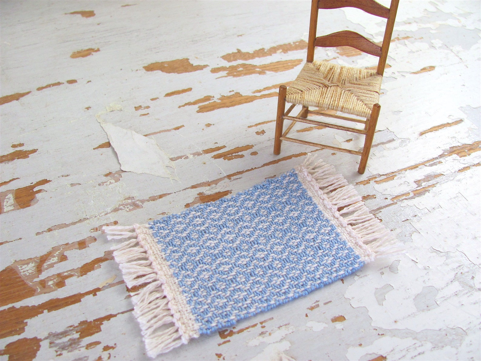 Dollhouse Miniature Rug 112 Scale Artisan Furniture Kitchen Etsy