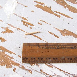 Inch to Foot Scale 1:12 Miniature Dollhouse Wood Crochet Hook Yarn Needle, Roombox Model Collector Textile Fiber Artist Handspinner Gift. Shown with ruler for scale.