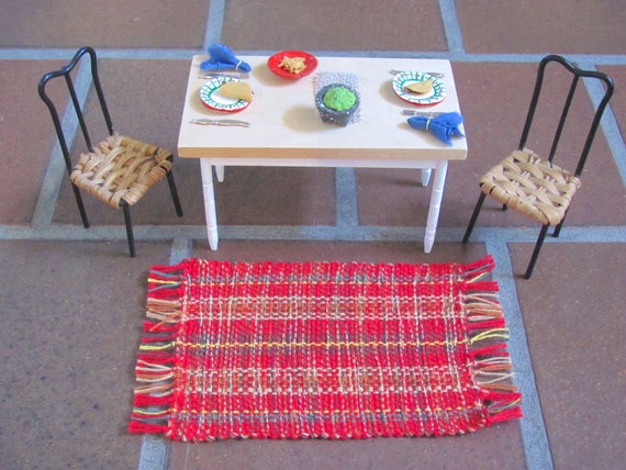 Dollhouse Miniature Rug 1 12 Scale Artisan Spanish Mexican Etsy