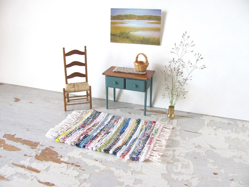 Dollhouse Rug Miniature Artisan Handmade 112 Doll House Etsy